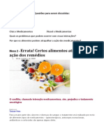 Interações entre alimentos, chás e medicamentos