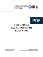 Historical Background in Planning