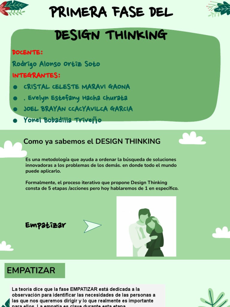 Definición de la Fase Empatizar en Design Thinking | PDF | Ciencia ...