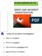 SHIPPING ACCIDENT INVESTIGATION