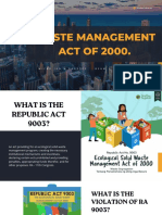 RA 9003 Waste Management Law Summary