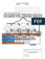 Examen Tercer Grado Segundo Bloque