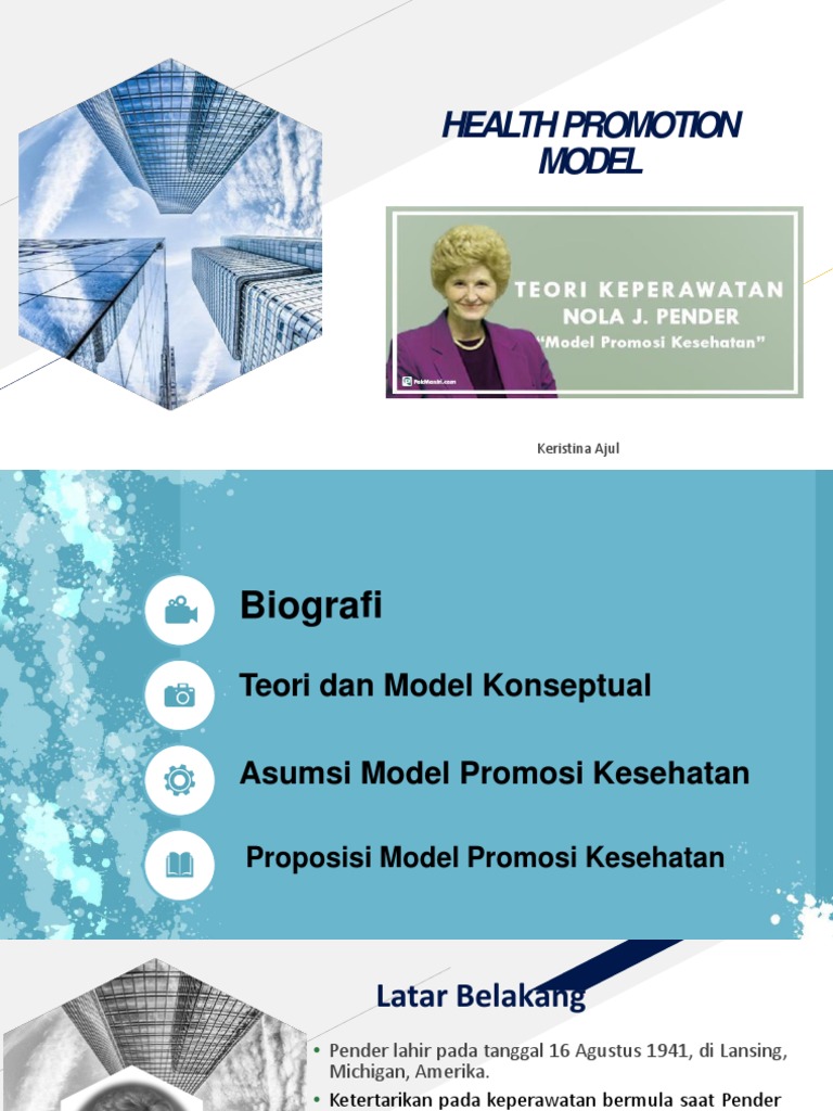 Model Promosi Kesehatan Nola Pender | PDF
