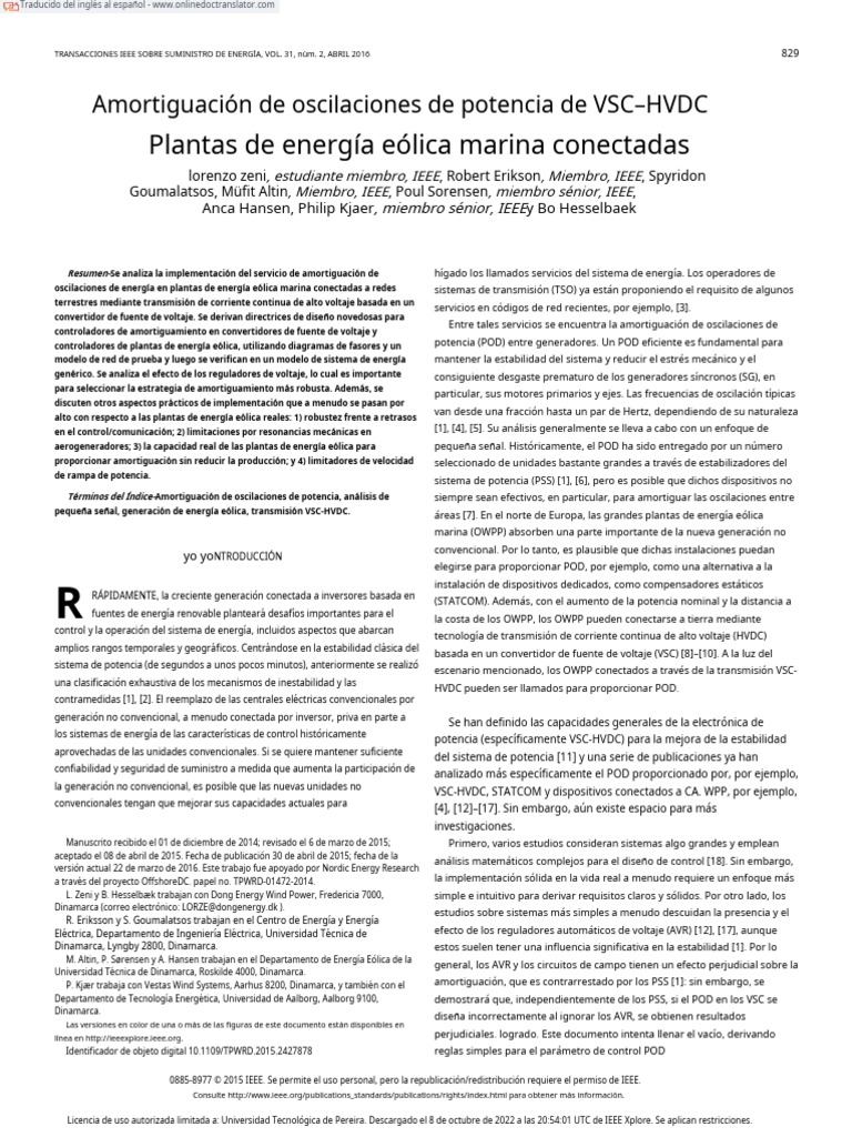 Power Oscillation Damping From VSCHVDC Connected Offshore