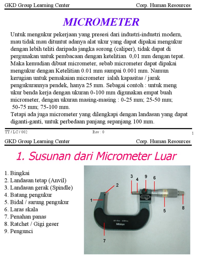 Micrometer (Ok) | PDF