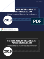 Statistik Kesejahteraan Rakyat Provinsi Sumatera Selatan 2019