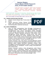 Ibadah Sabda Hari Minggu Biasa XXVIII Tahun C