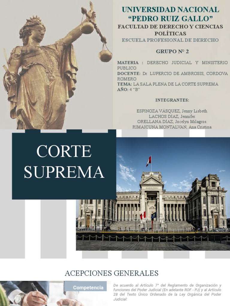 Estructura y Funciones de la Corte Suprema | PDF | Gobernancia ...