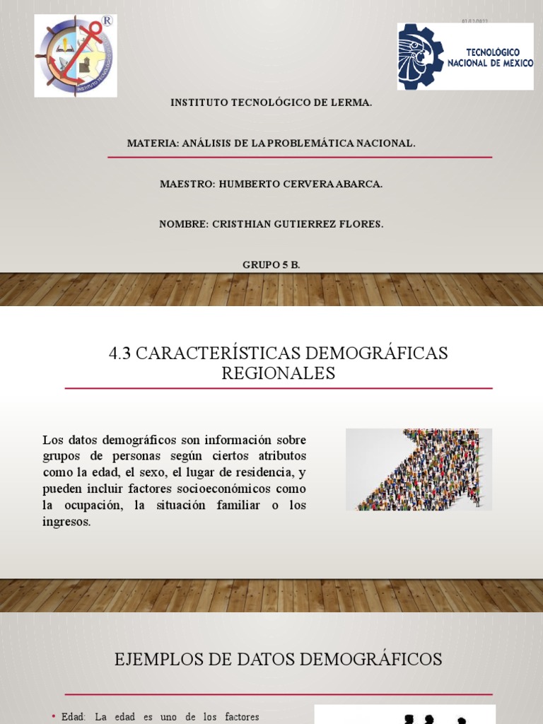 4.3 Caracteristicas Demograficas Regionales | PDF