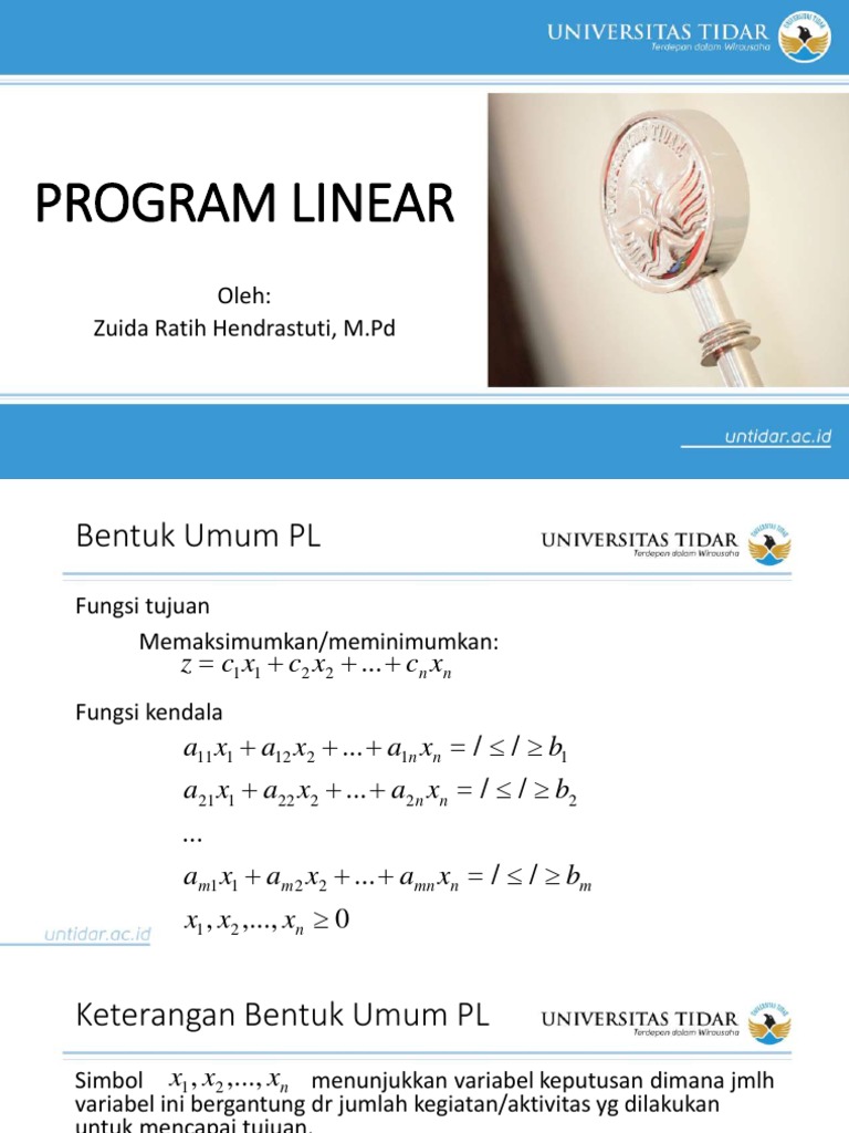 Panduan Lengkap Program Linear dan Metode Simplex | PDF | Teknologi ...