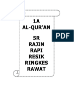 1A Al-Qur'An 5R Rajin Rapi Resik Ringkes Rawat