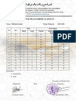 Rapot Tahfidz Pts 2023