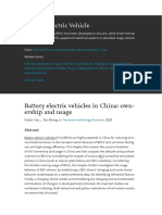 Battery Electric Vehicle: Battery Electric Vehicles in China: Own-Ership and Usage