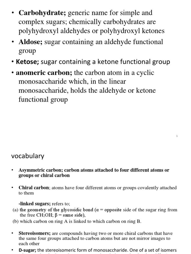 Simple and Complex Carbohydrates PDF Carbohydrates Glucose