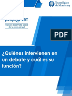 b3 s12 Quienes Intervienen en Un Debate y Cual Es Su Funcion