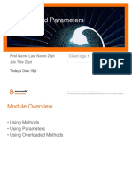 Avanade Capability - NET - CSharp - Module 5 - Methods and Parameters
