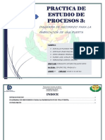 Diagrama de recorrido para fabricación de puerta