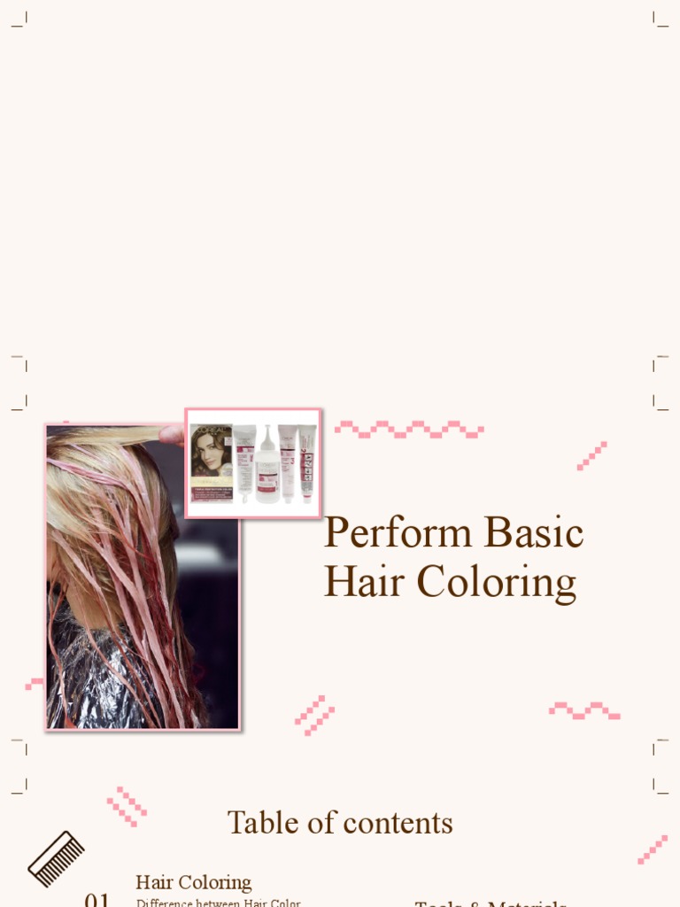 Step-by-Step Hair Color Application Guide | PDF | Integumentary System ...