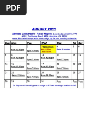 MC Monthly Calendar 08-11