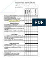 Alexa 9-30 Professional Dispositions Rating Sheet and Action Plan