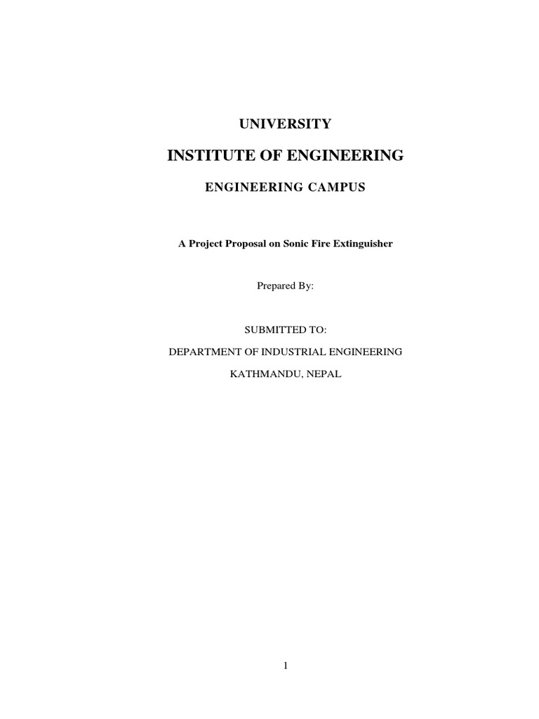 Sonic Fire Extinguisher Project Proposal | PDF | Fires | Sound
