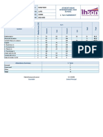 Section: Atakent Ihsan International High School 1. Term Marksheet