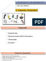 MMM Lecture - Unit 2 - Temperature Measurement