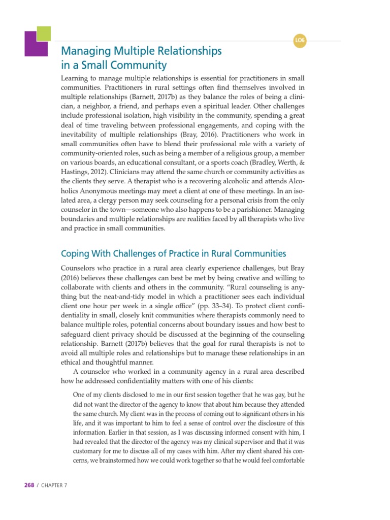 Managing Multiple Relationships in Rural Therapy | PDF | Psychotherapy ...