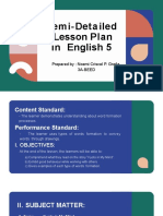 Semi Detailed Lesson Plan in English 5 Grenanoemi Criscel P. Beed3a