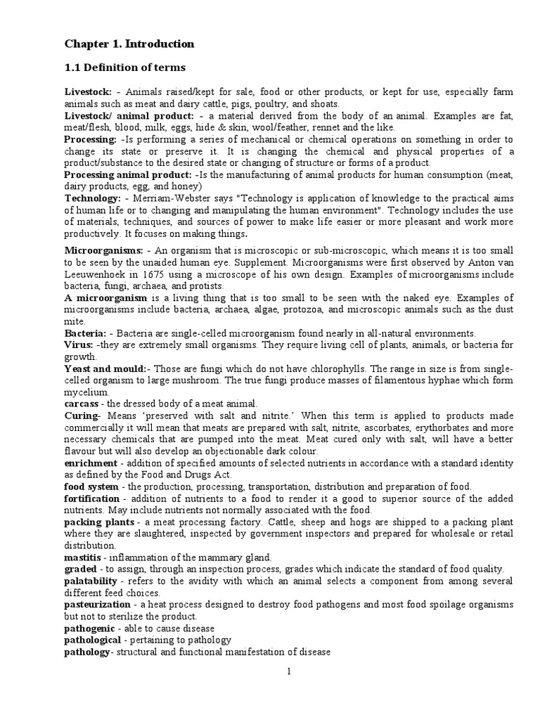 Handout Livestock Product Processing Final PDF Milk Fatty Acid