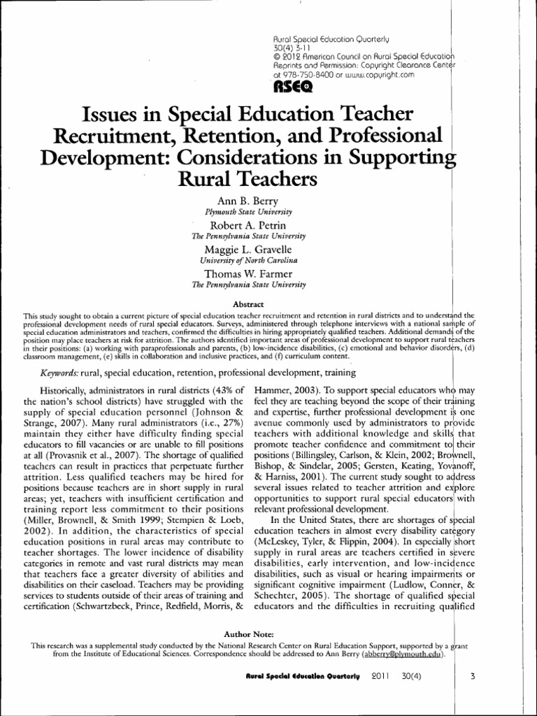 CURRENT ISSUES IN SPECIAL EDUCATION visual data 2