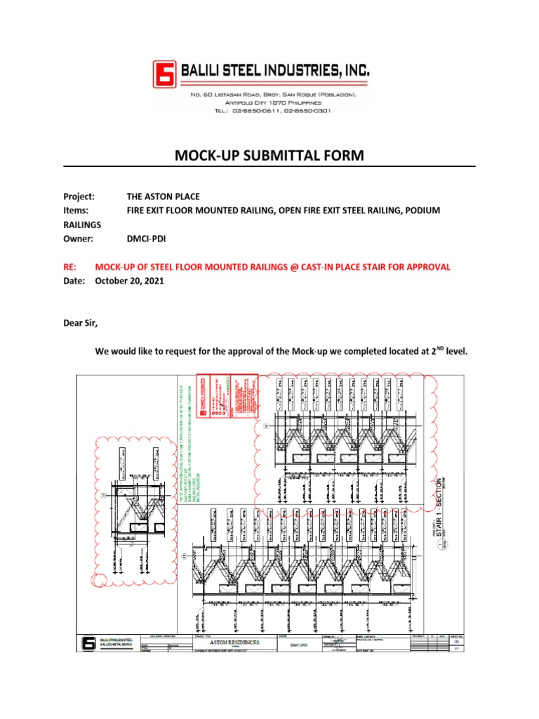 MOCK-up, FE RAILING, OPEN FE RAILING, PODIUM RAILING | PDF