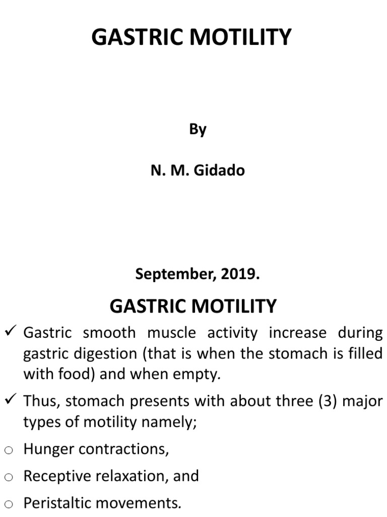 5 Gastric Motility Pdf Stomach Vomiting