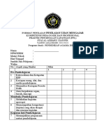 Format Penilaian Penilaian Ujian Mengajar Kompetensi