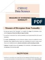 Session 6 - CSD102 Measures of Divergence From Normality
