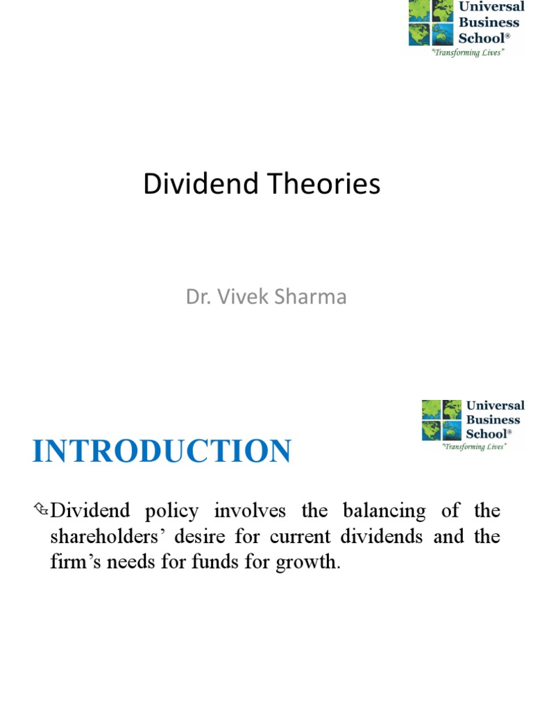 Dividend Theories Pdf Dividend Money