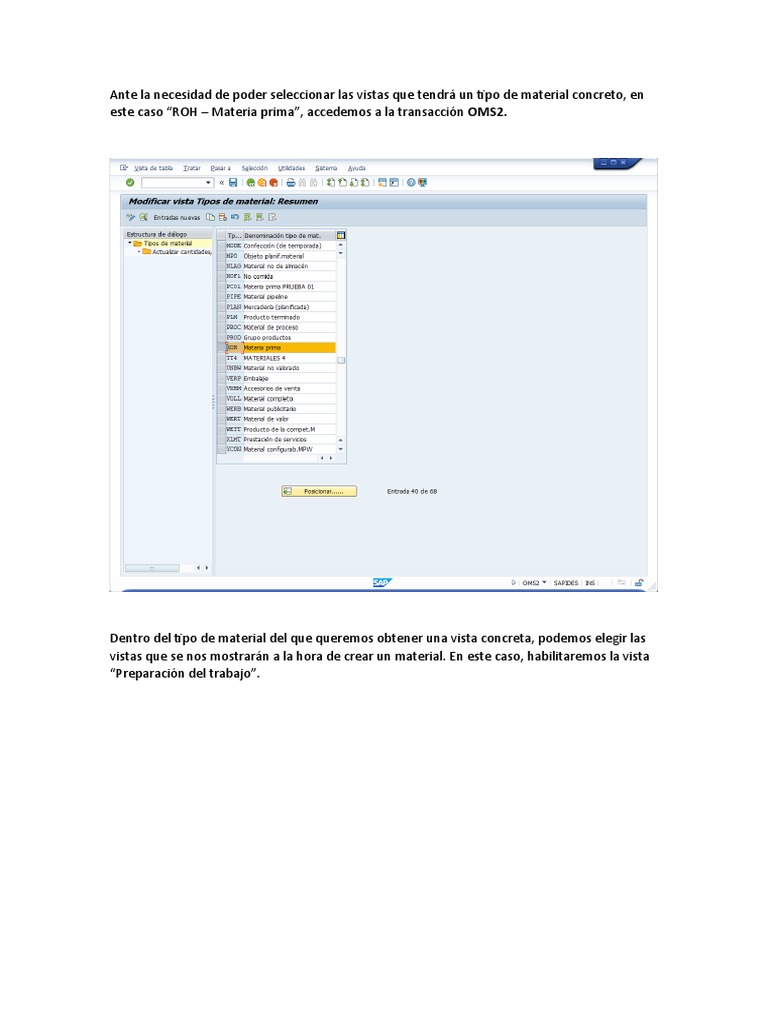 Conseguir Determinadas Vistas En Maestro De Materiales Pdf