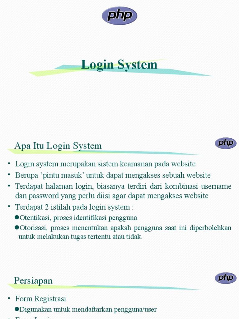 Sistem Login: Pengertian dan Fungsi | PDF | Komputer