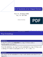 The Field of Quotients of An Integral Domain