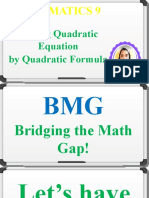 Solving Quadratic Eq. by Quadratic Formula