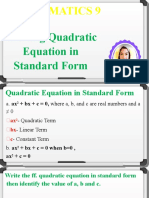 Writing Q.E. in Standard Form