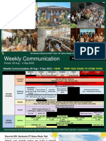 Weekly Communication 29 Aug - 4 Sep 2022