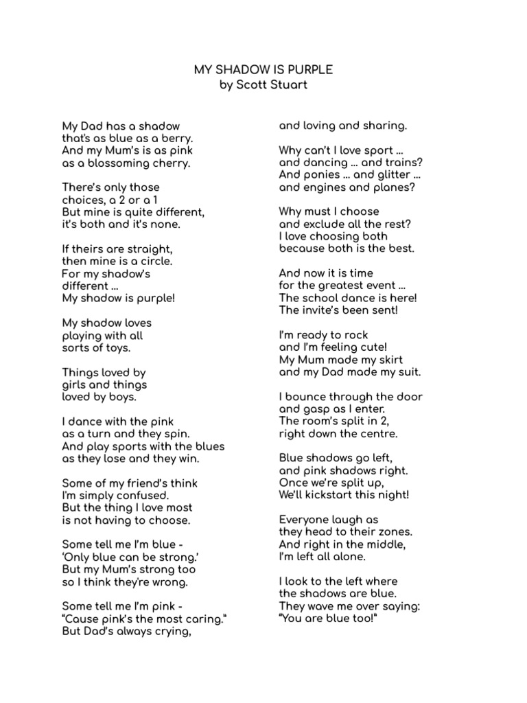 My Shadow Is Purple PDF