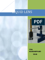 Liquid Lens Refractive Index