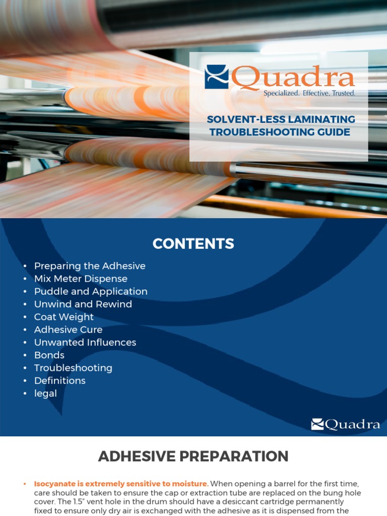 Laminating Troubleshooting Final Download Free PDF Adhesive