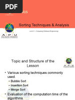 Lecture-04 05 - Sorting Techniques Analysis