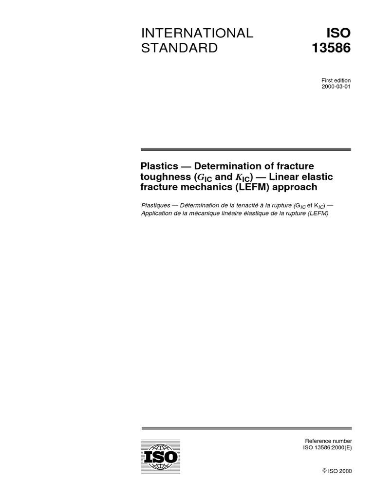Iso 13586 Senb | PDF | Fracture | International Organization For ...