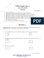 CH Sample Paper 5 Unsolved