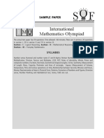 International Mathematics Olympiad Sample Paper