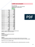 Exercicios armazém -  Usar segmentação ABC no armazém